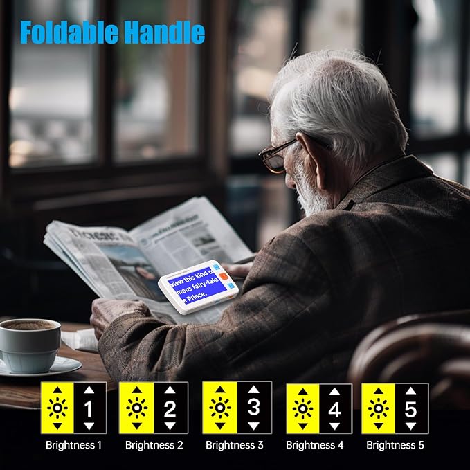 Eyoyo Portable Digital Magnifier Electronic Reading Aid 5.0 inch w/Foldable - Image 6