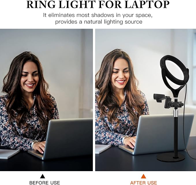 8 inch Desk Ring Light with Stand - Image 4