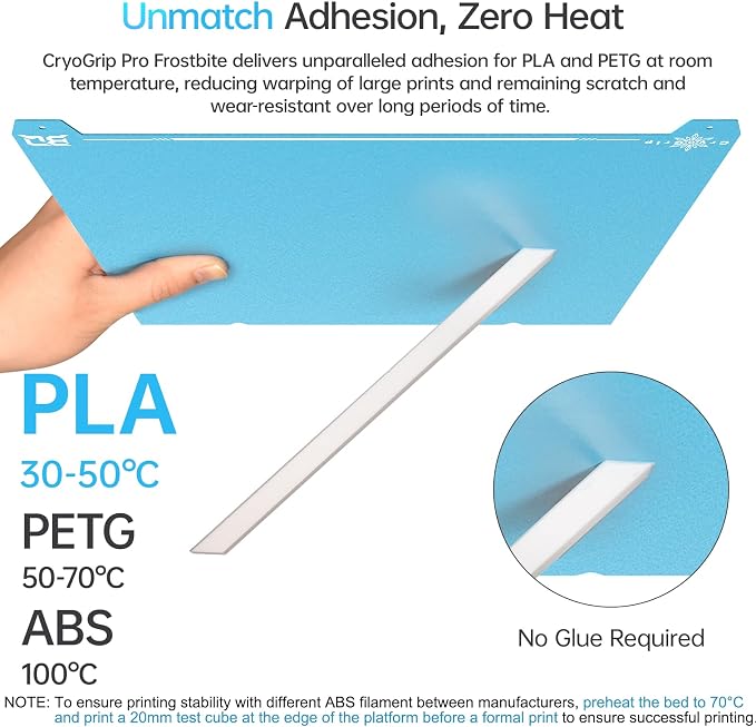 BIQU CryoGrip Pro Frostbite for K1 MAX 3D Printers 310x315mm Cold Build Plate - Image 2