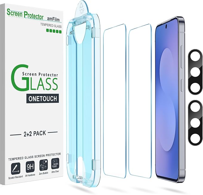 amFilm Auto-Alignment OneTouch for Samsung Galaxy S25 FE 6.7'' Screen Protector by amFilm