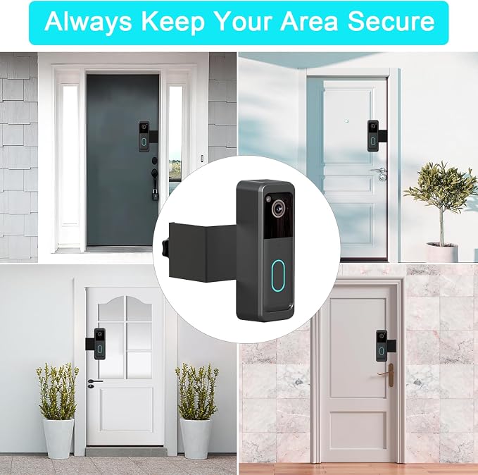AISVAN Anti-Theft Blink Doorbell Door Mount, No-Drill Mounting Bracket - Image 7