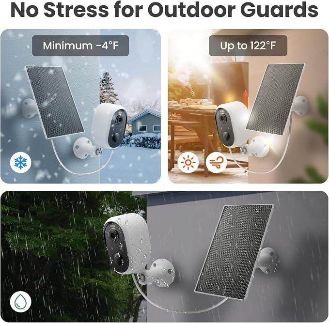 Solar Security Camera Outdoor Wireless, 2K Color Night Vision, Battery Powered - Image 6