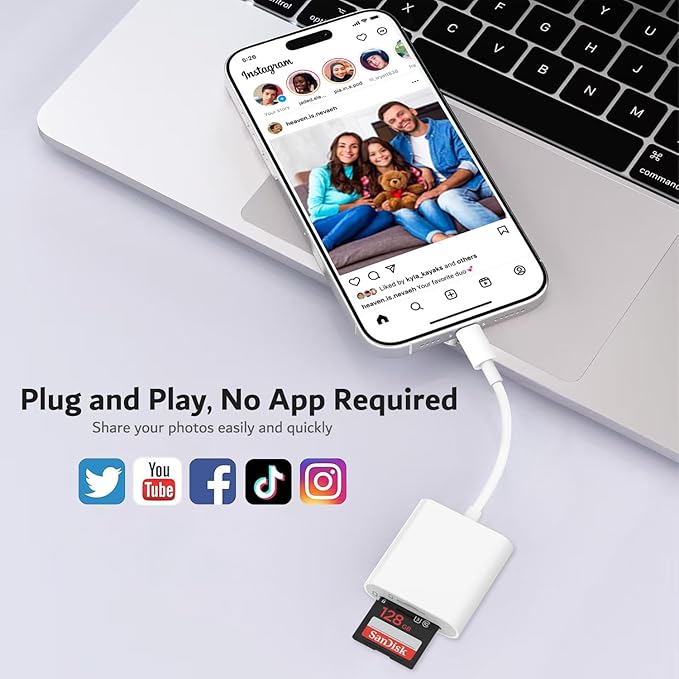 SD Card Reader USB C for iPhone 17/16/15 Series, AIDOUBARA Memory Card Reader - Image 3