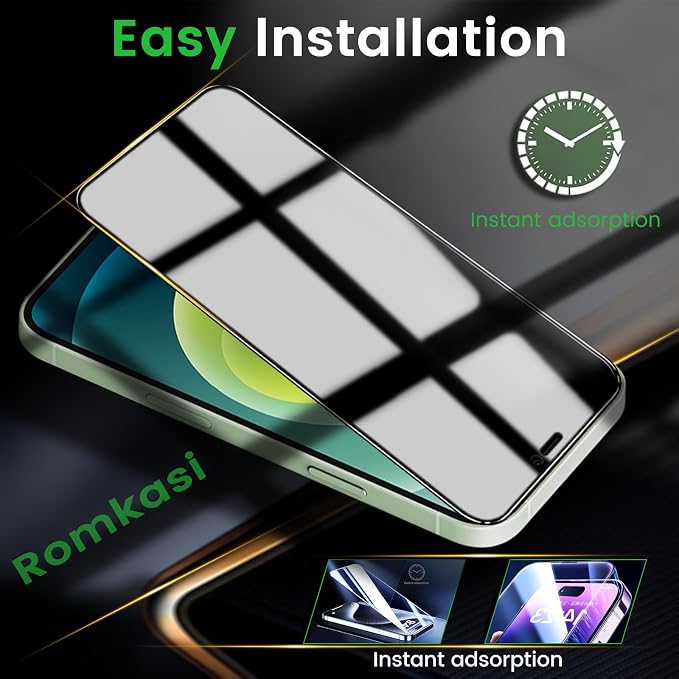 Romkasi 3 Pack Privacy Screen Protector - Image 7