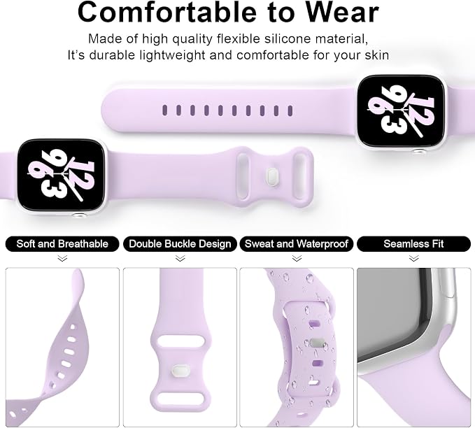 Sport Band Compatible with Apple Watch 38mm 40mm 41mm 42mm 44mm 45mm 46mm 49mm - Image 3