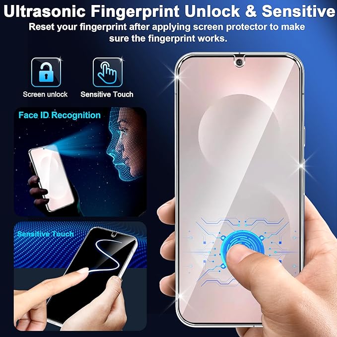 firtstnow 3 Pack for Samsung Galaxy S25 Edge Screen Protector Tempered Glass + - Image 7