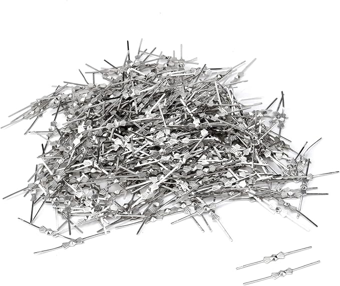 500PCS Metal Bright Silver Chandelier Crystal Clips, 1.57inch Total Length by Tighall