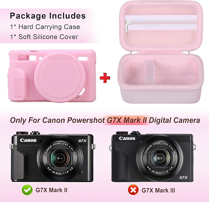 Canboc Camera Case for Canon PowerShot G7 X Mark II Digital Camera, Hard - Image 2