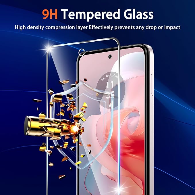 Designed for Motorola Moto G Power 5G 2024 Tempered Glass Screen Protector + - Image 3