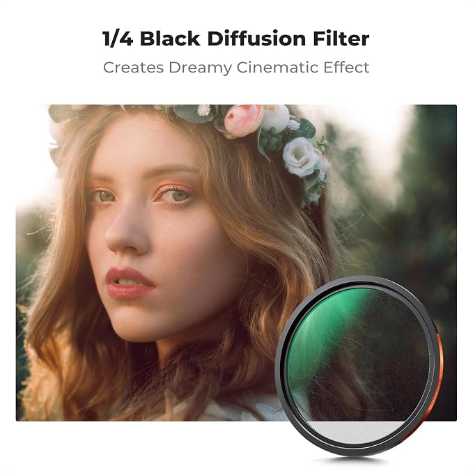 K&F CONCEPT 49mm Magnetic 1s Swap 5-Pack: CPL + VND2-32 + Black Diffusion 1/4 + - Image 6