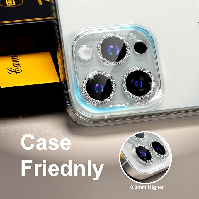 for 6 Pack iPhone 15 Pro/iPhone 15 Pro Max Camera Lens Protector 9H Tempered - Image 5