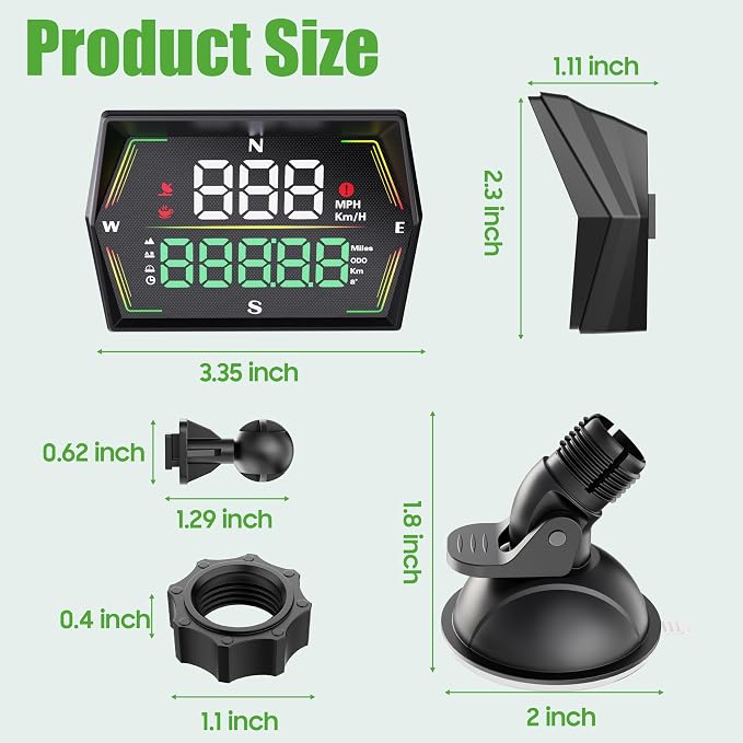 10L0L Golf Cart GPS Speedometer, HUD Digital Display - Image 7