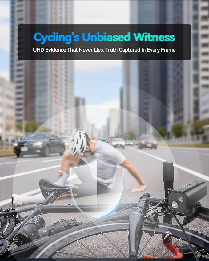 4K Bike Camera with GPS Tracking, Cycling Computer & Headlight – Spedal S1 - Image 7