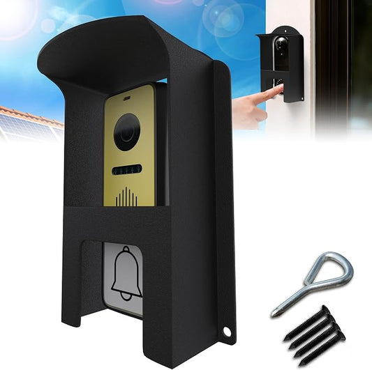 Metal Doorbell Cover Weatherproof, Doorbell Rain Cover, Anti Glare Doorbell by Laowu