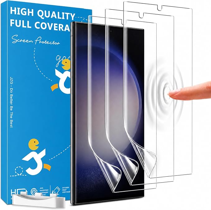 Screen Protector for Samsung Galaxy S23 Ultra Flexible TPU Film 3D Curved Full by JavoYion