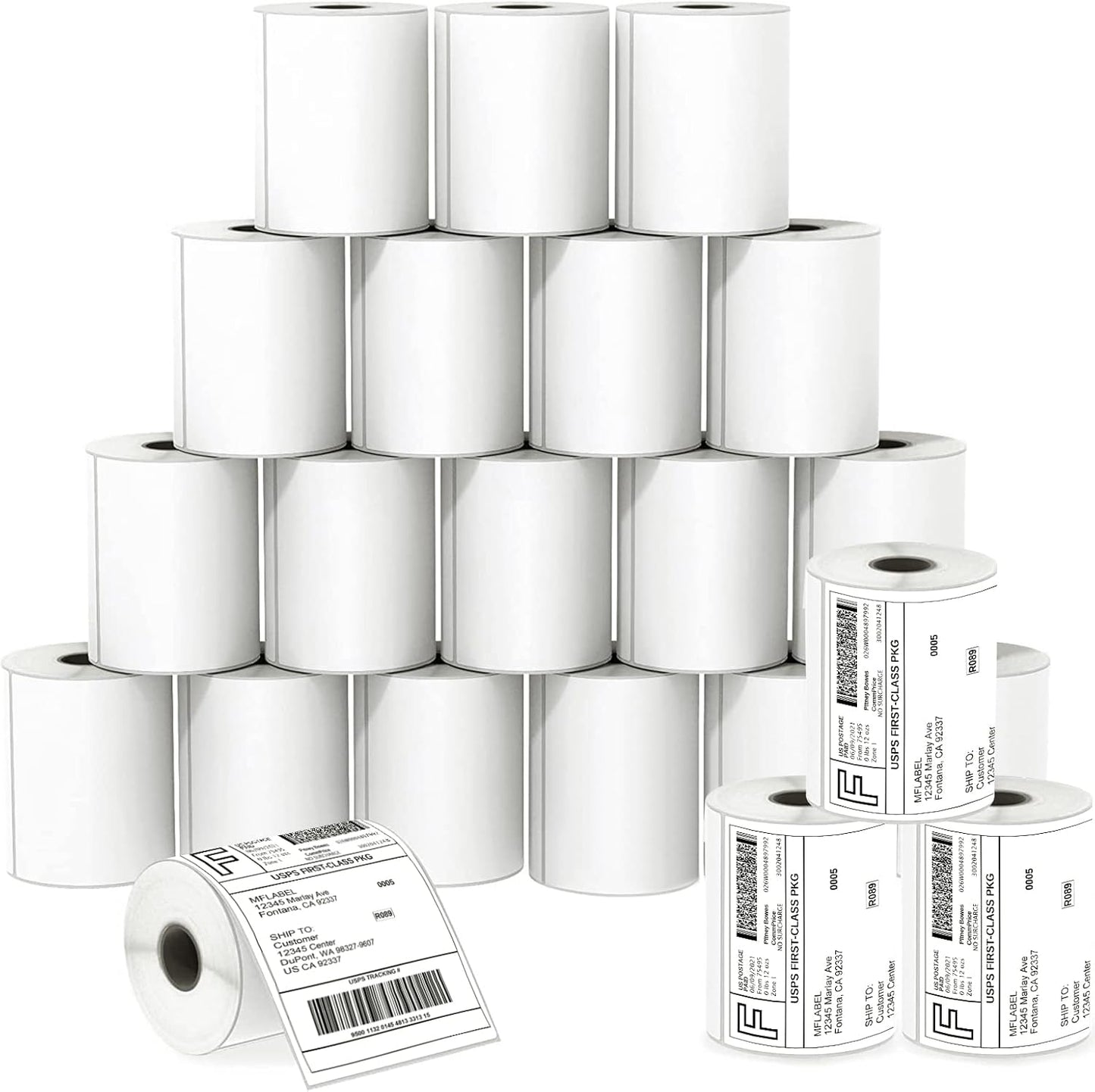 MFLABEL® 4x6 Direct Thermal Shipping Labels - 40 Rolls of 250 Labels, Compatible with Zebra ZP450 ZP500 ZP505 ZP2844, Thermal Printer Labels for USPS, UPS, FedEx, Amazon, Ebay, Shopify