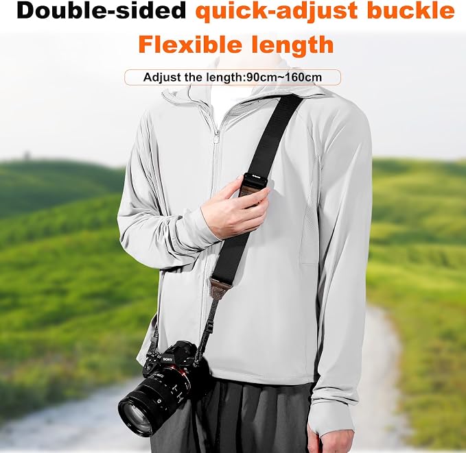 Camera Strap for Photographers, Adjustable Nylon Camera Shoulder Strap Crossbody - Image 8