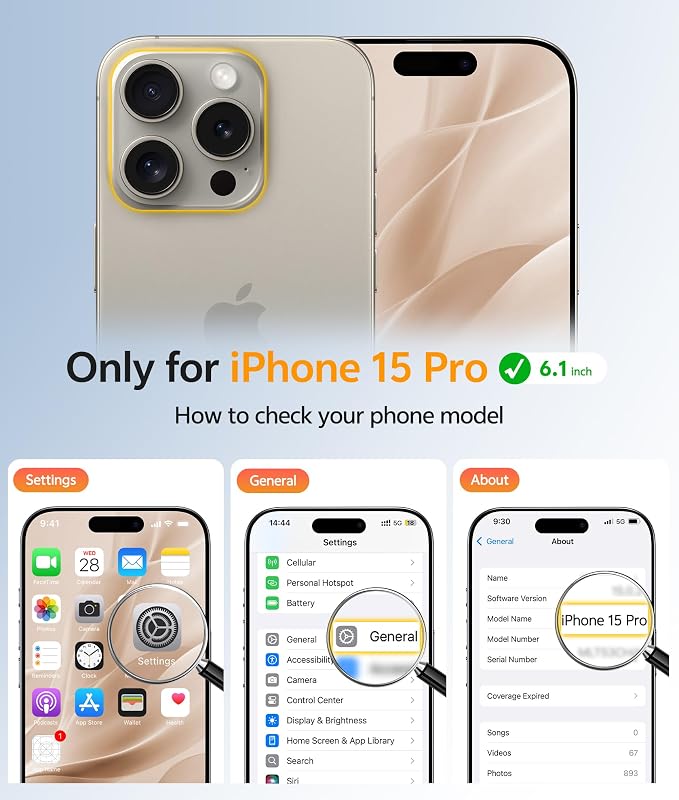 FNTCASE for iPhone 15 Pro Case: Translucent Matte Cases - Image 2