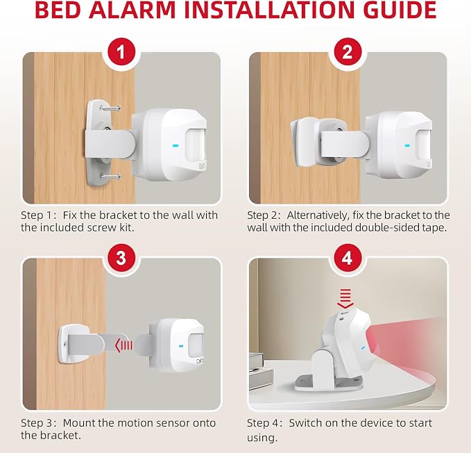 CallToU Bed Alarm for Elderly Adults Sensor Alarm and Fall Prevention for - Image 9