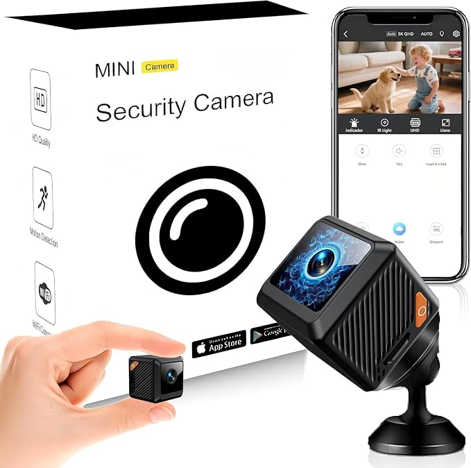 Mini Hidden Camera, Wireless WiFi/No WiFi Nanny Cam Security by ROUWINNE