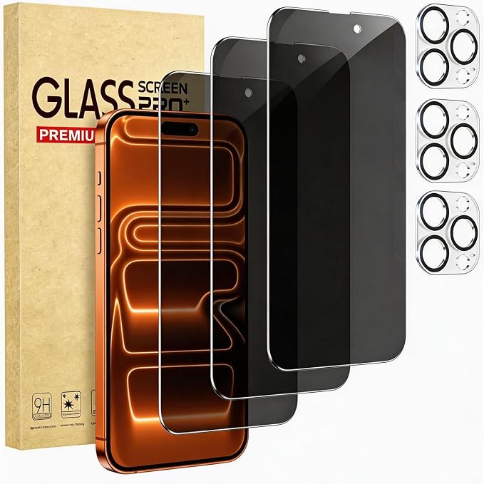 3 Pack Privacy Screen Protector by Cutebe