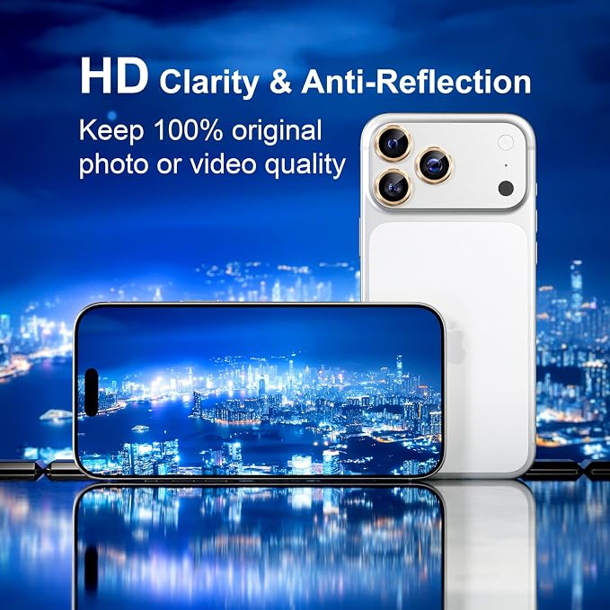 Misea Compatible for iPhone 17 Pro/iPhone 17 Pro Max Camera Lens Protector - Image 4