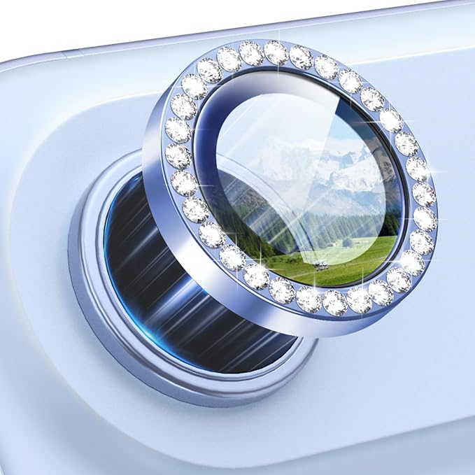 for iPhone 17 Air Camera Lens Protector Bling, Individual Diamond Metal Ring by Xfilm