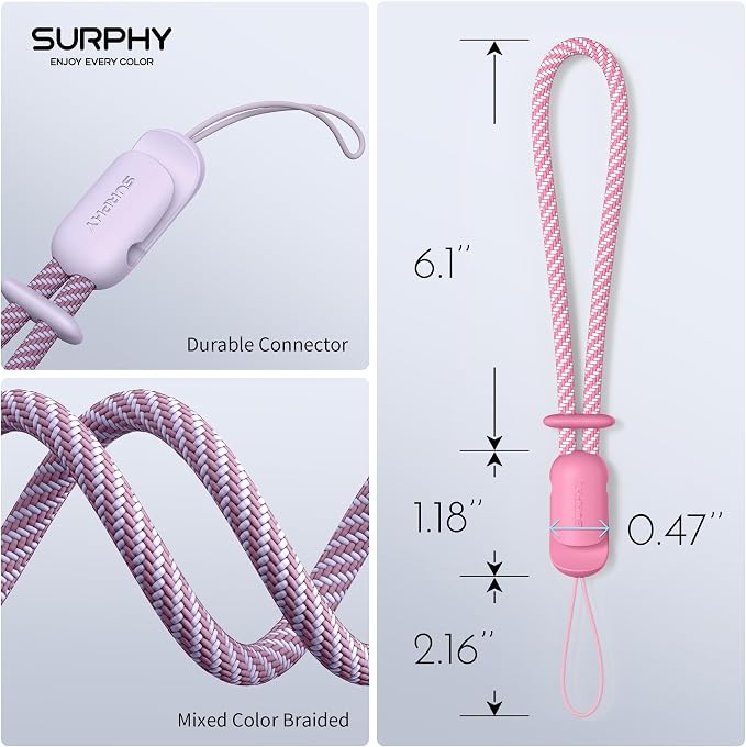 SURPHY 2 Pack Phone Lanyard for Cellphone Case, Phone Wrist Strap for Case - Image 6