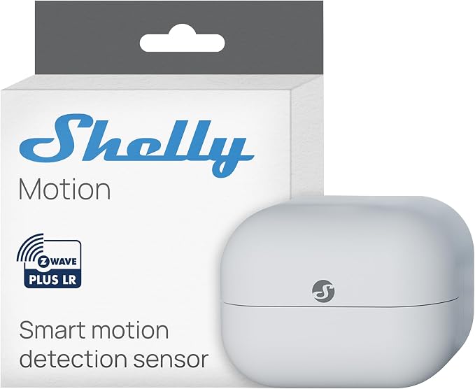 Shelly Wave Motion US LR, Z-Wave Long Range Motion & Lux Sensor, Compatible by Shelly