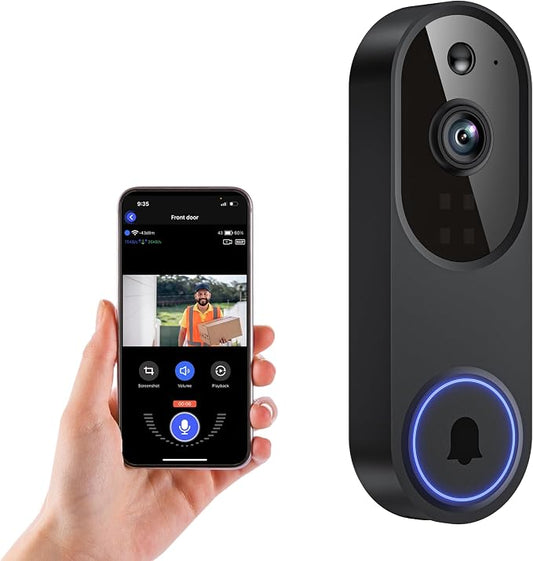 Video Doorbell Camera, Wireless Security Camera, Battery Powered, AI Motion by Unknown