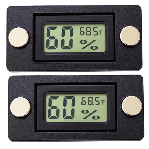 2 Pcs Magnetic Jumping Spider Enclosure Thermometer and Humidity Gauge by Unknown