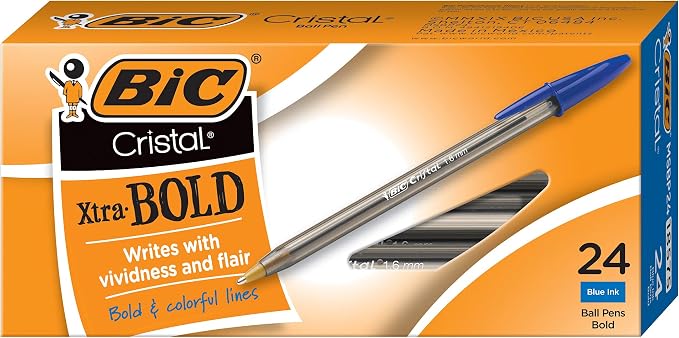 BIC Cristal Xtra Bold Ballpoint Pen, Bold Point by BIC
