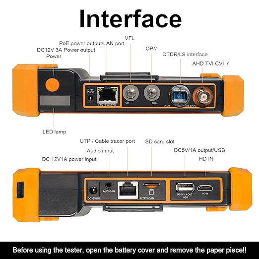 OTDR Fiber Optic Tester, WANLUTECH 1310/1550nm OTDR Event Map OPM OLS VFL CCTV - Image 2