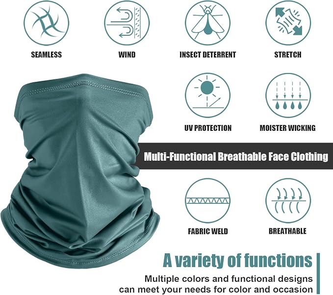 Geyoga 6 Pieces Summer UV Protection Cooling Neck Gaiter Face Clothing Neck - Image 2