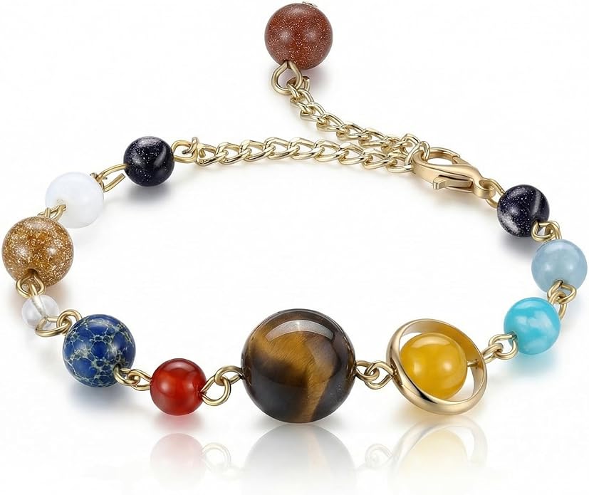 Solar System Bracelet Gemstone Bracelets by Unknown