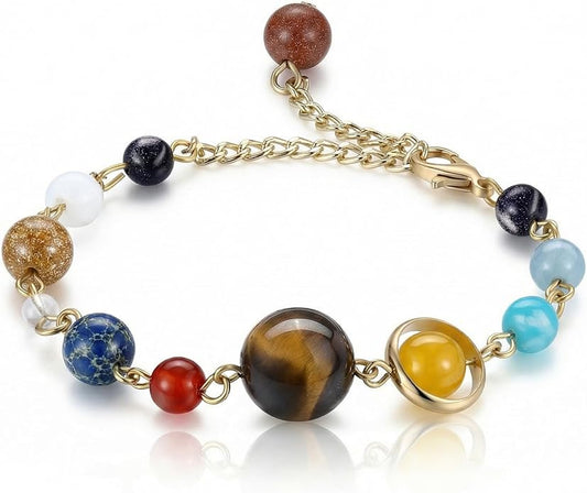 Solar System Bracelet Gemstone Bracelets by Unknown