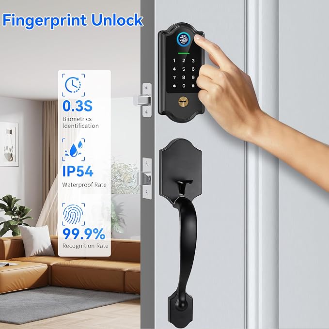 Smart Fingerprint Door Lock for Front Door – Keyless Entry Deadbolt - Image 4