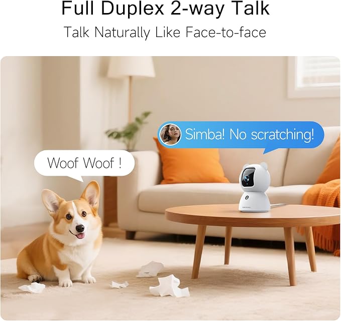 2.5K Pet/Dog Camera with Speaker/Phone App, No-Monthly-Fee AI Person/Pet/Cry - Image 5