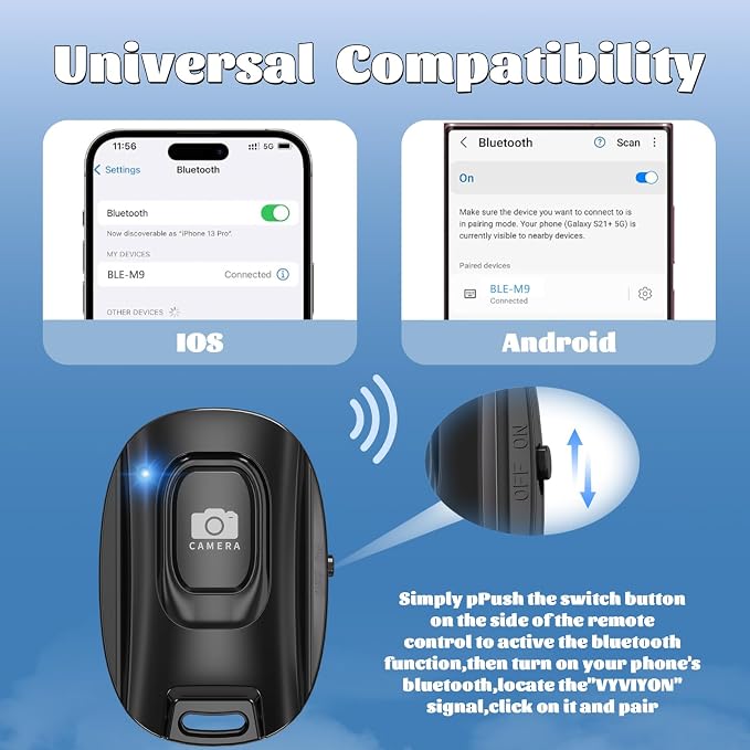 MAIRAN Rechargeable Wireless Camera Remote Shutter - Image 4