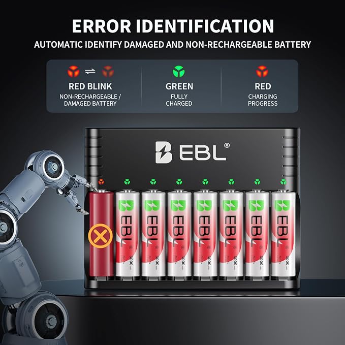 EBL Rechargeable AA Batteries Lithium - Image 7
