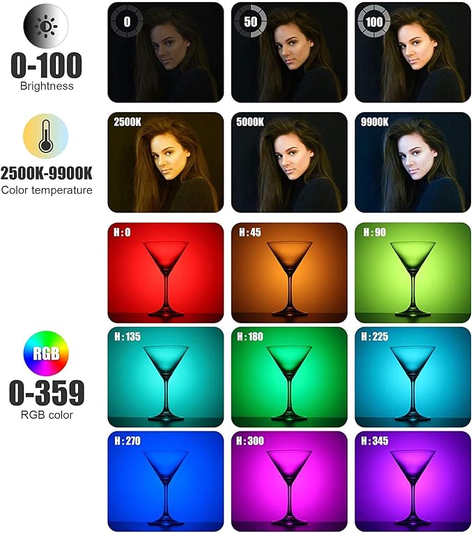 ENEGON 10000mAh RGB LED Video Light - Image 2