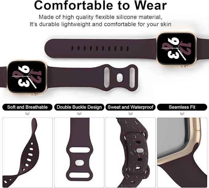 Sport Band Compatible with Apple Watch 38mm 40mm 41mm 42mm 44mm 45mm 46mm 49mm - Image 3