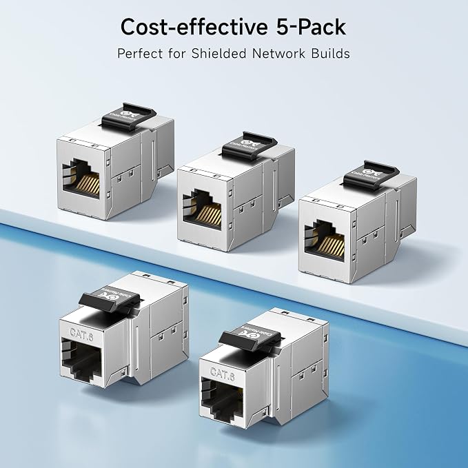 Cable Matters 5-Pack 10Gbps Shielded Cat 6 Keystone Coupler - Image 7