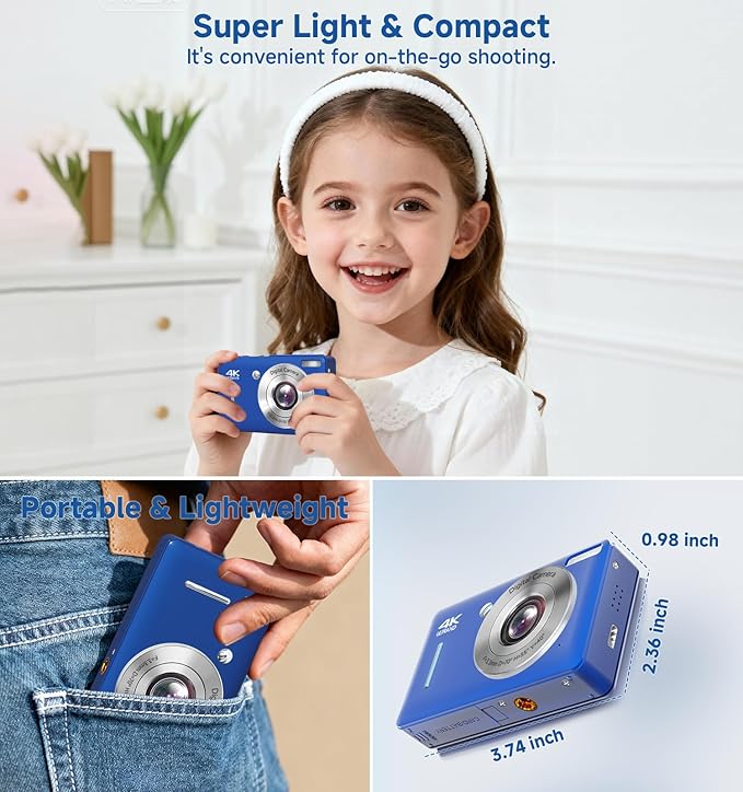 Digital Camera, 44MP FHD 1080P Point and Shoot Digital Camera - Image 6