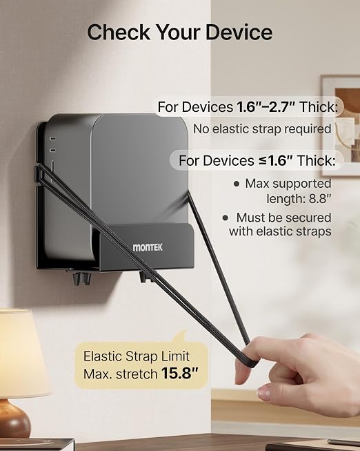 monTEK Adjustable Cable Box Mount up to 11 LBS, Modern Mount, Small Devices - Image 8