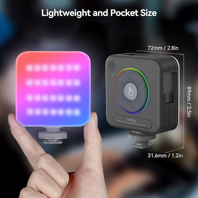 SmallRig P108 RGB Video Light, Portable LED Camera Lights 360° Full Color - Image 8