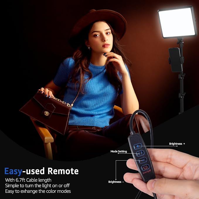 NiceVeedi 1-Pack Photography Lighting Kit, 2800-6500K Bi-Color LED Video Light - Image 4