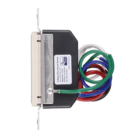 Eaton Z-Wave Plus RF9601DLA Wireless Switch, Single Pole, Light Almond - Image 2