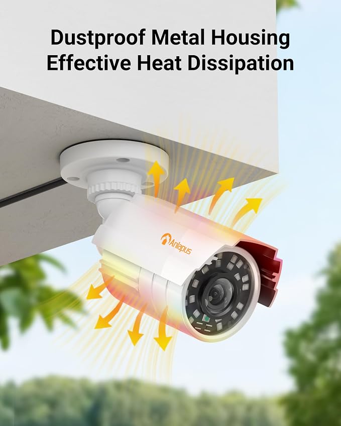 Anlapus 2 Pack 1080P HD Security Cameras, 80ft Night Vision, IP66 Weatherproof - Image 8