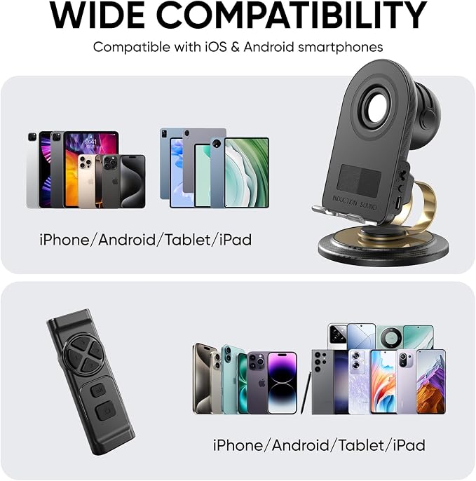 Wireless Induction Speaker, 4-in-1 Cell Phone Stand - Image 5